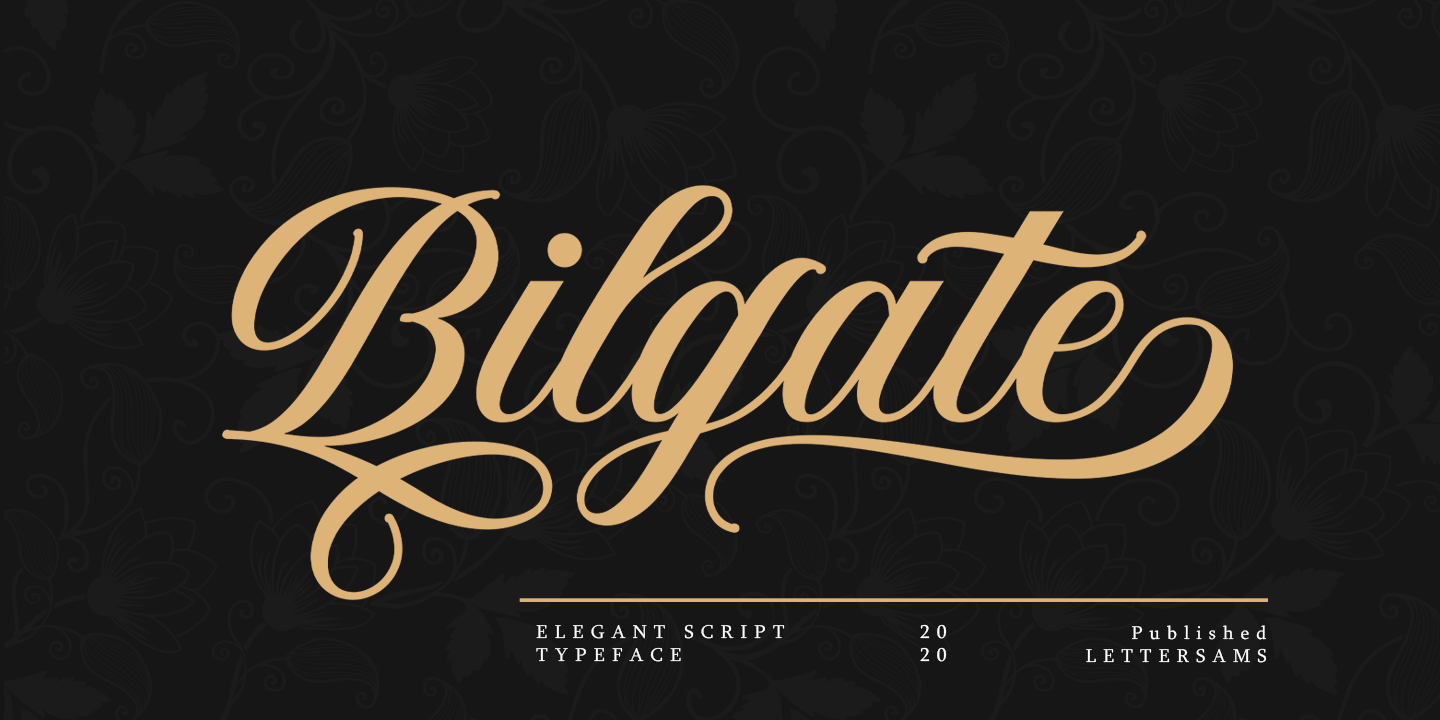 Przykład czcionki Bilgate Script